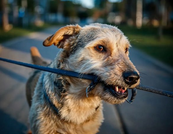 Ihr Hund beisst in die Leine?